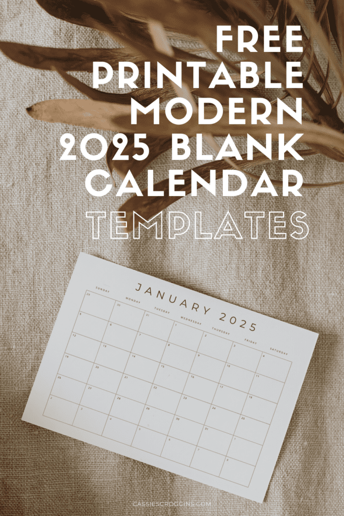 Free Printable 2025 Blank Calendar Templates All 12 Months 