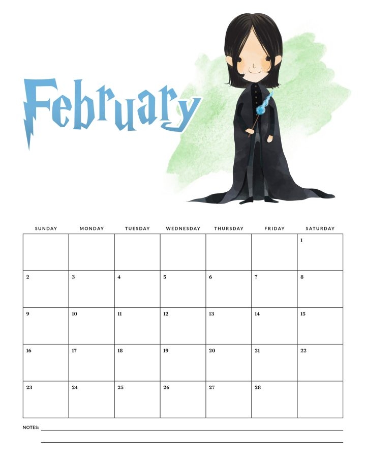 Free Printable 2025 Harry Potter Calendar The Cottage Market