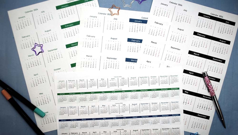 Free Printable 2025 Monitor Calendar Strips 4 PDF Templates