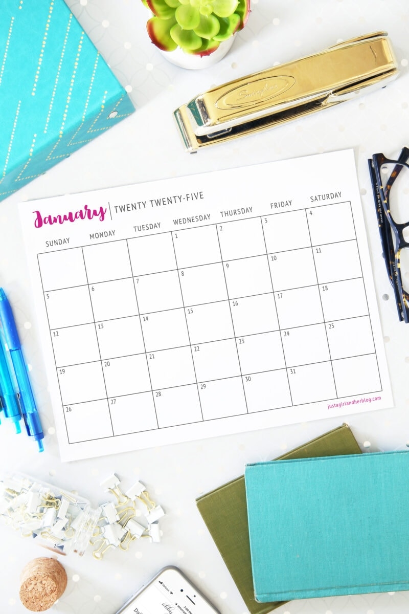 Free Printable Calendar 2025 Abby Organizes
