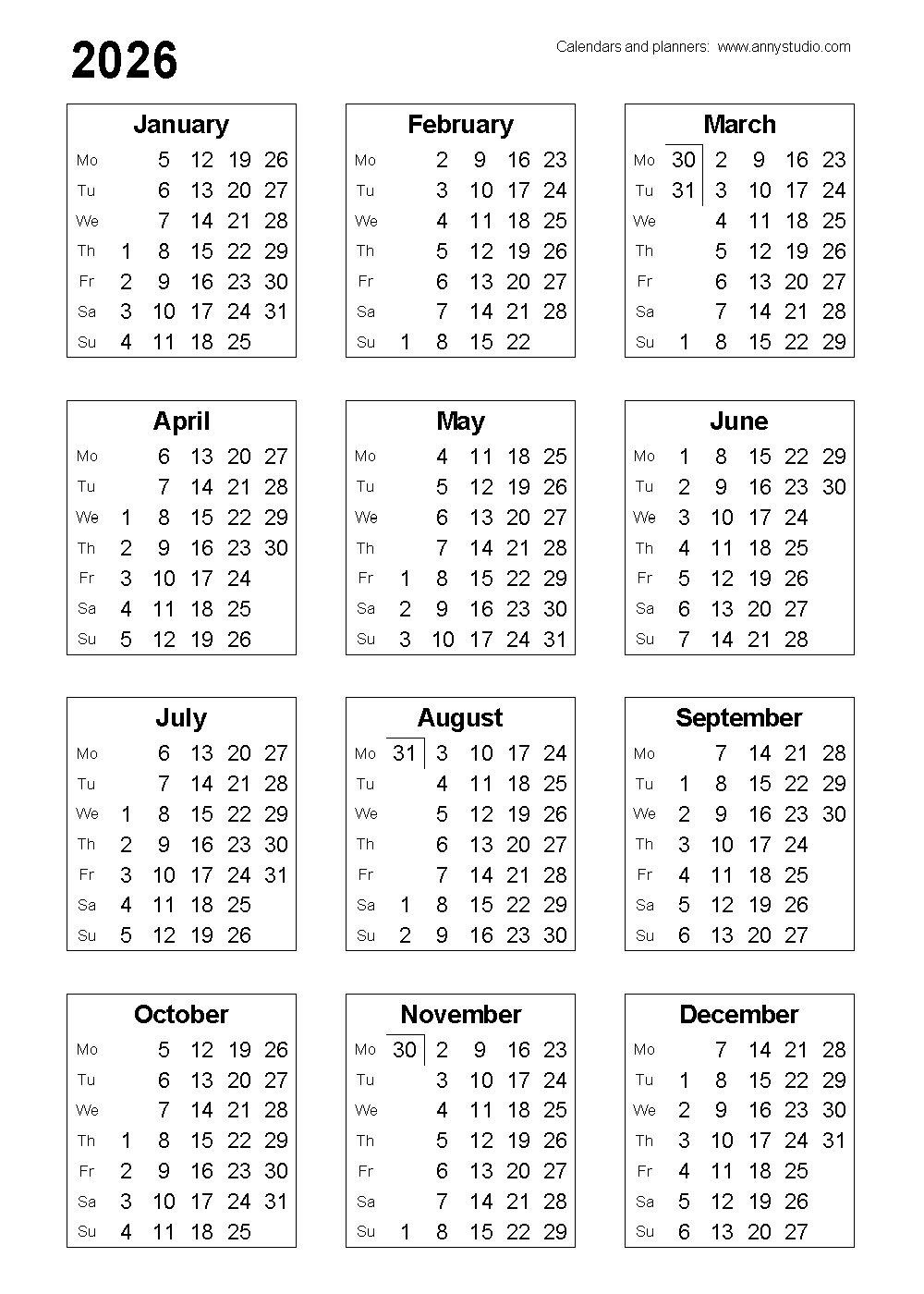 Free Printable Academic Calendar 2025 2026 Pdf