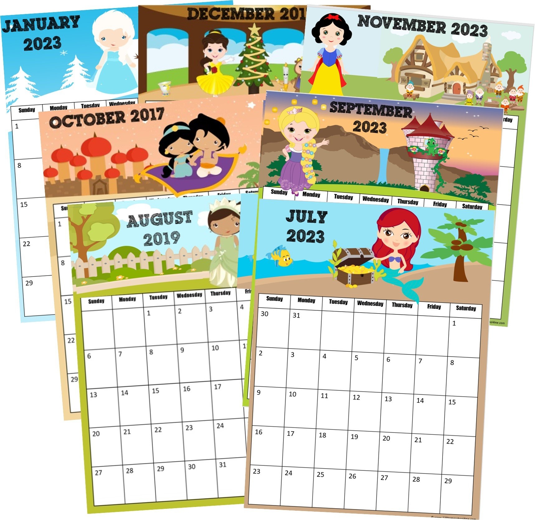 Free Printable 2025 Calendar With Disney Characters