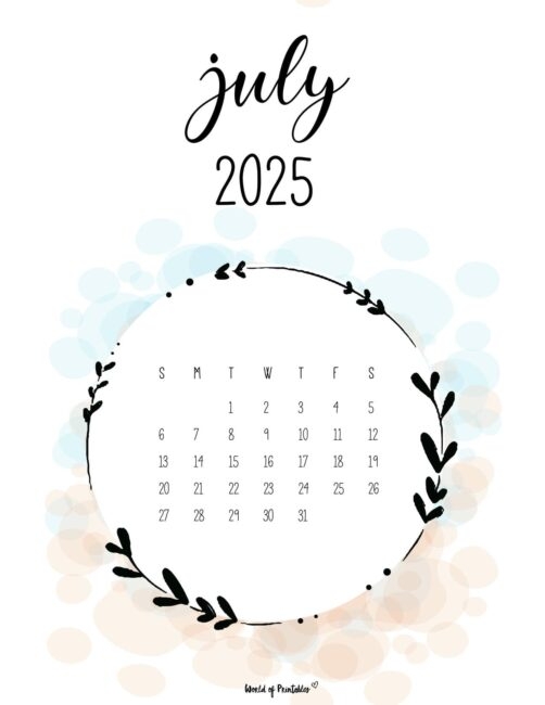 Free Printable July 2025 Calendars 100 Best World Of Printables