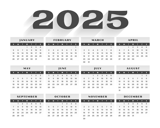 Free Printable Calendar 2025 A4