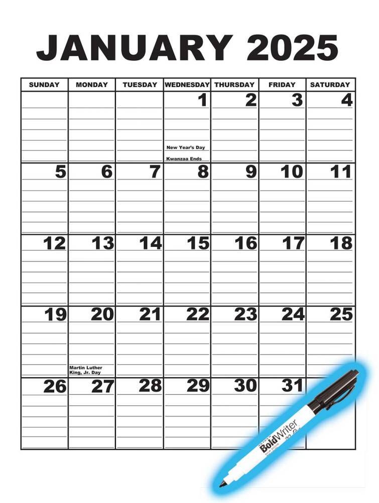 Giant Appointment Calendar 2025 With Pen