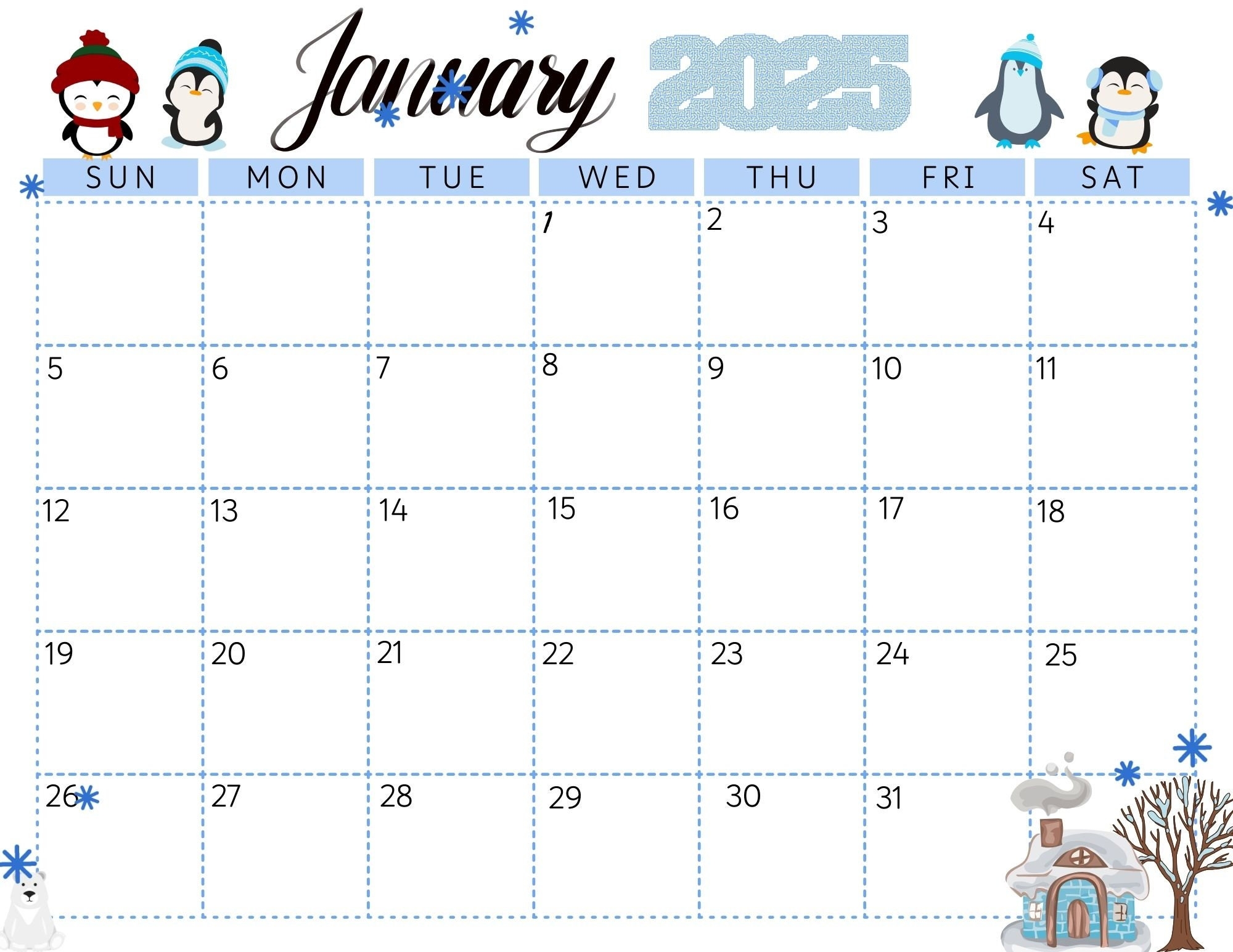 Free Printable Calendar 2025 Hong Kong