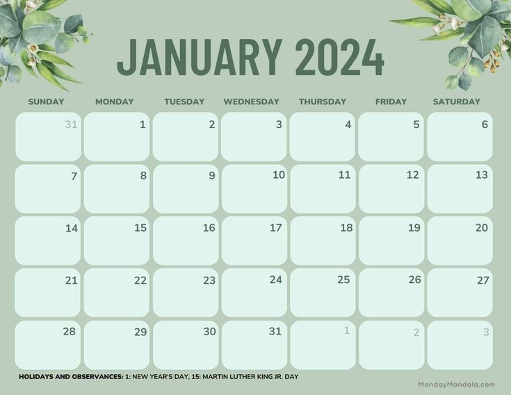 January 2026 Calendars Free PDF Printables 