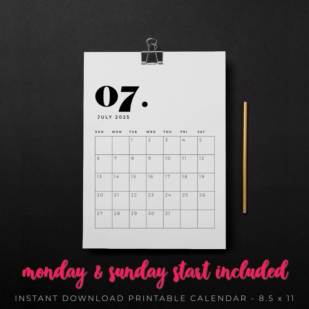 Turning Stone Bingo July Calendar 2025
