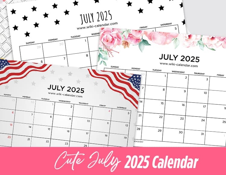 July 2025 Calendar Printable Templates U0026 More