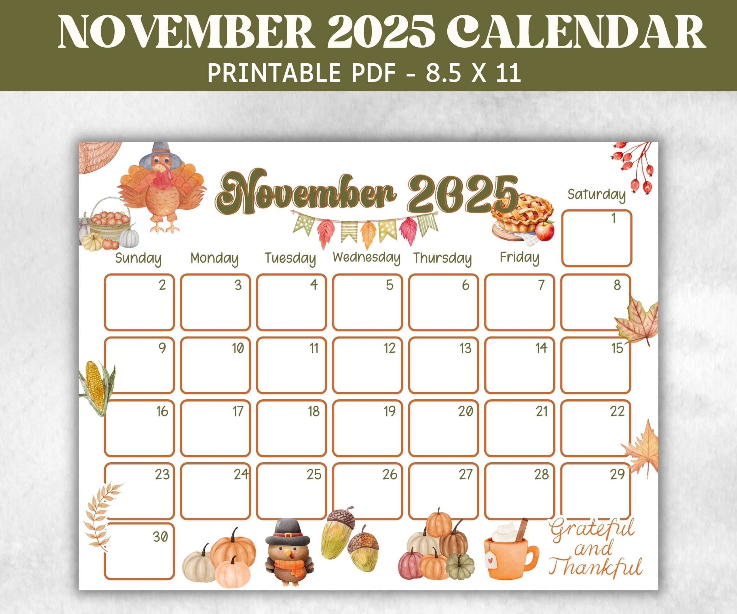 November 2025 Printable Calendar Win
