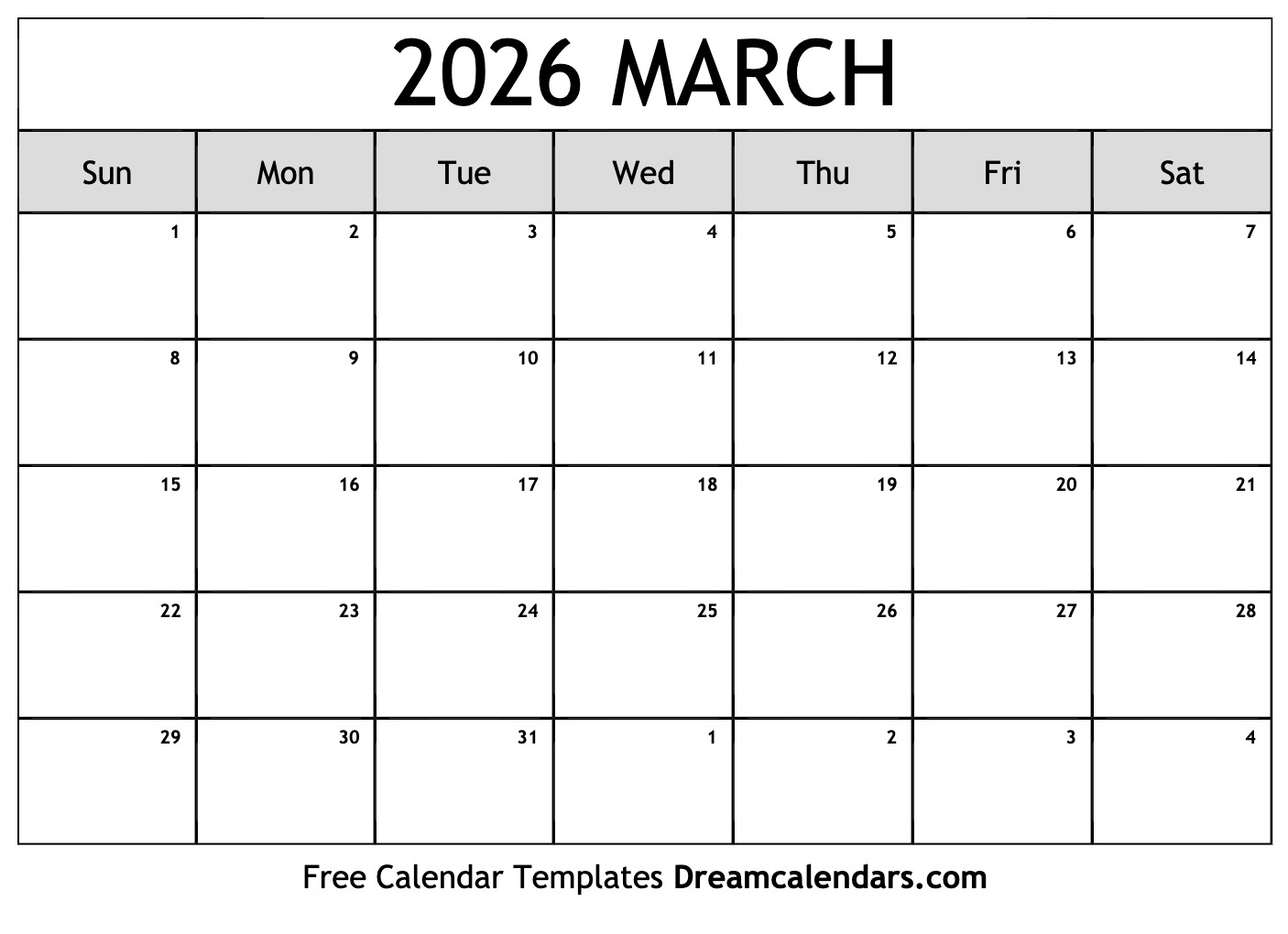 3 Month Printable Calendar 2026 March April May