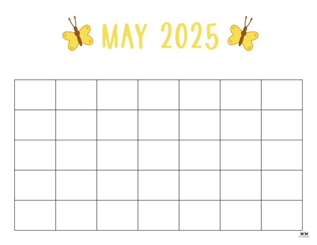 May 2025 Calendars 107 FREE Printables Printabulls