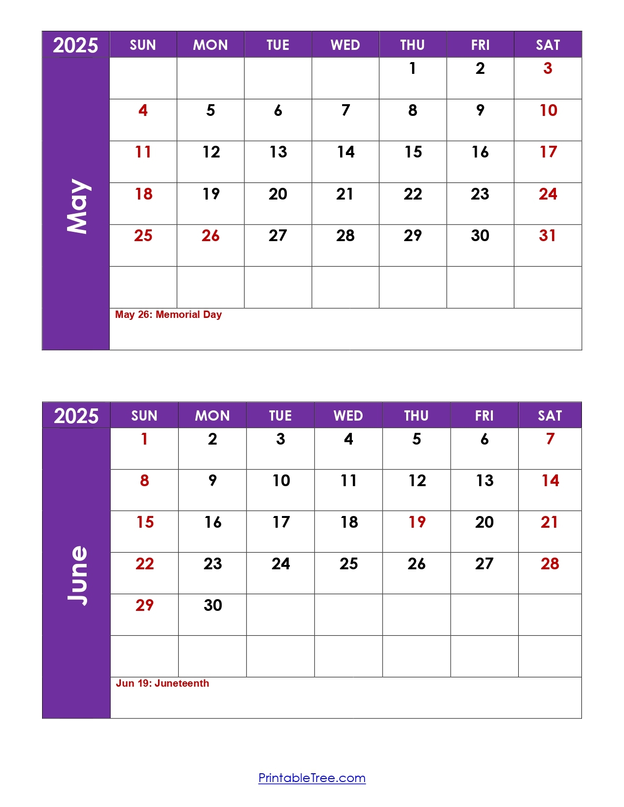 Free Printable Calendar 2025 May June July
