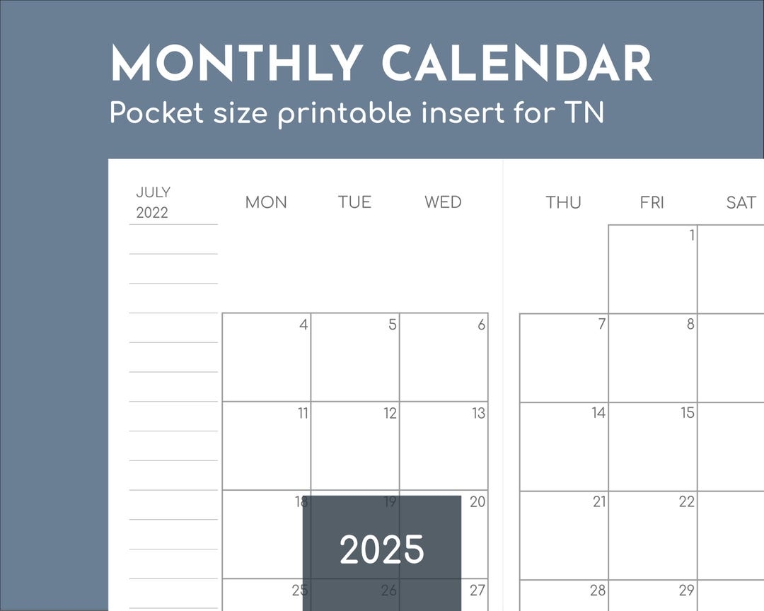 Free Printable 2025 Wallet Calendar