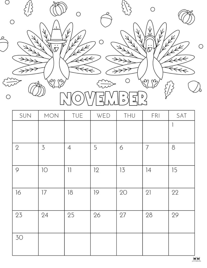 November 2025 Calendars 107 FREE Printables Printabulls