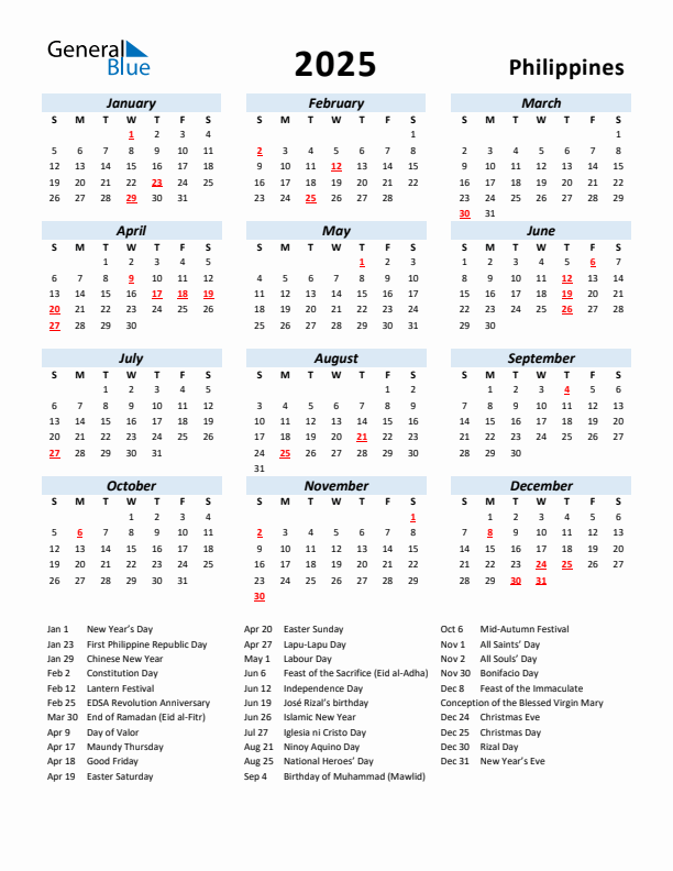 Free Printable Calendar 2025 General Blue