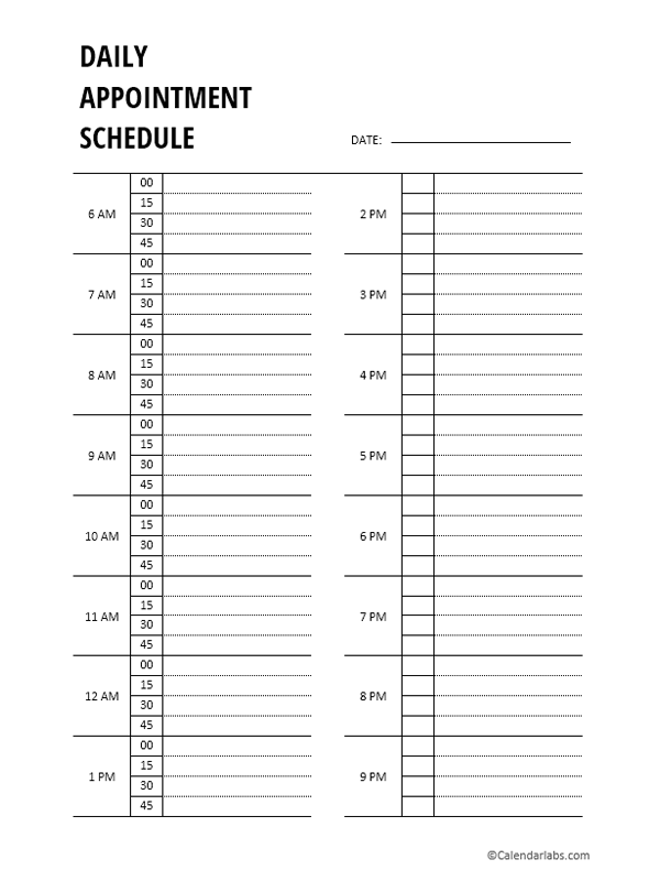 Printable 2025 Appointment Calendar Free Printable Templates