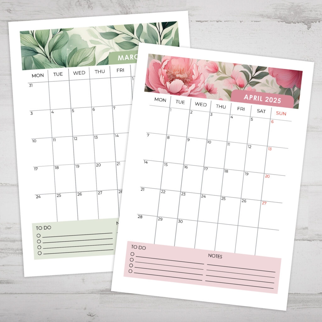 Free Printable 2025 Calendar Watercolor
