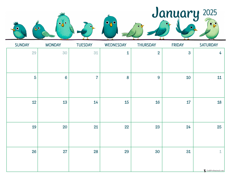 Printable Calendars For 2025