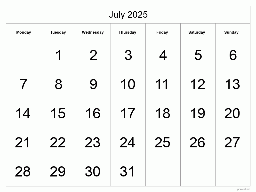 Ebt Calendar For July 2025