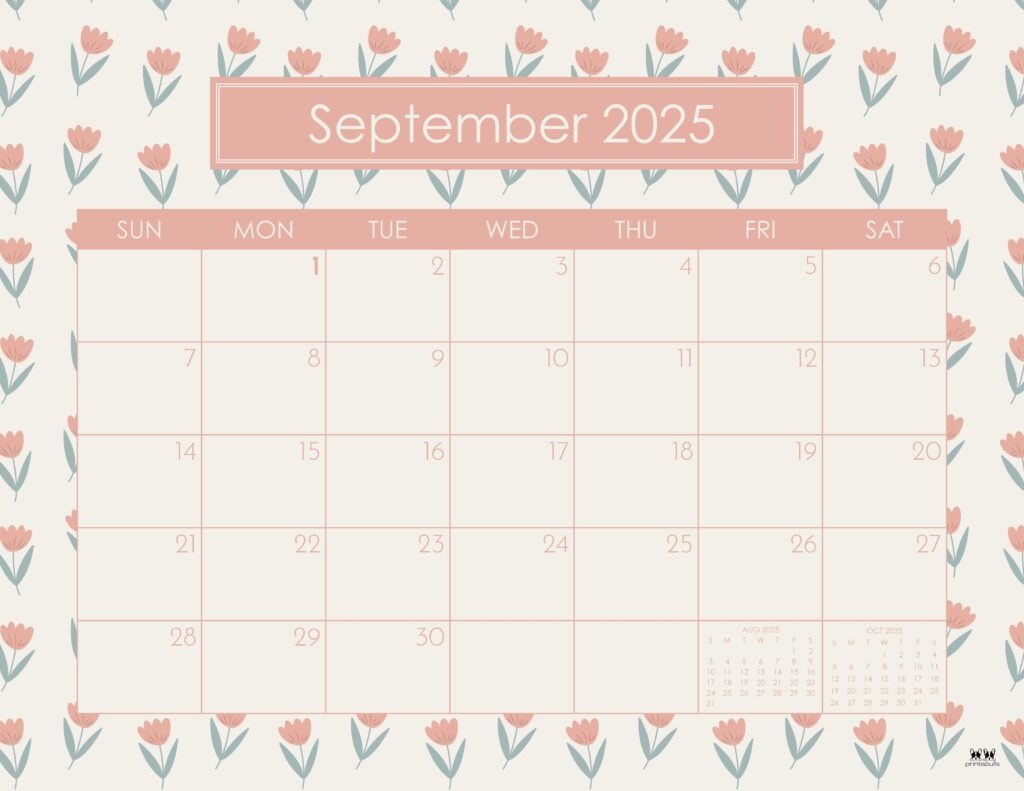 September 2025 Calendars 107 FREE Printables Printabulls