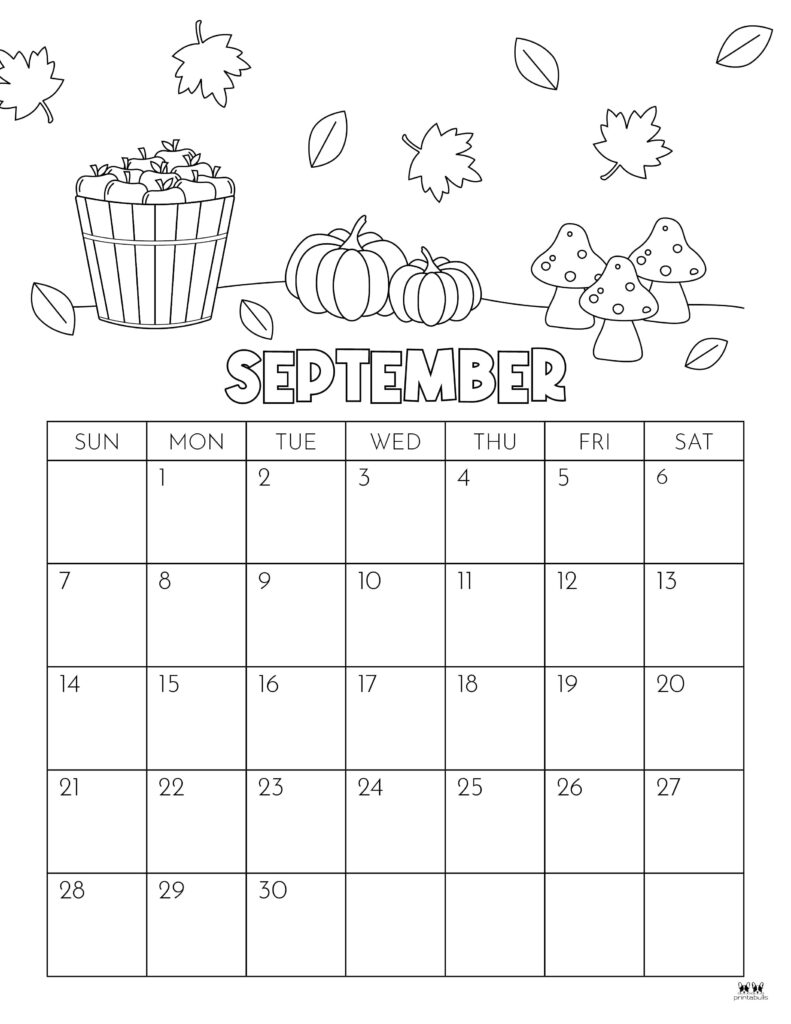 September Calendar 2025 Blank