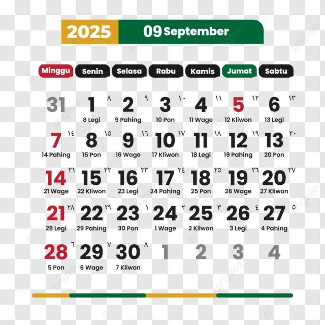 September Complete Vector National Holidays Calendar 2025 2025 