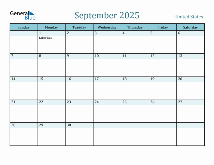 United States Holiday Calendar For September 2025