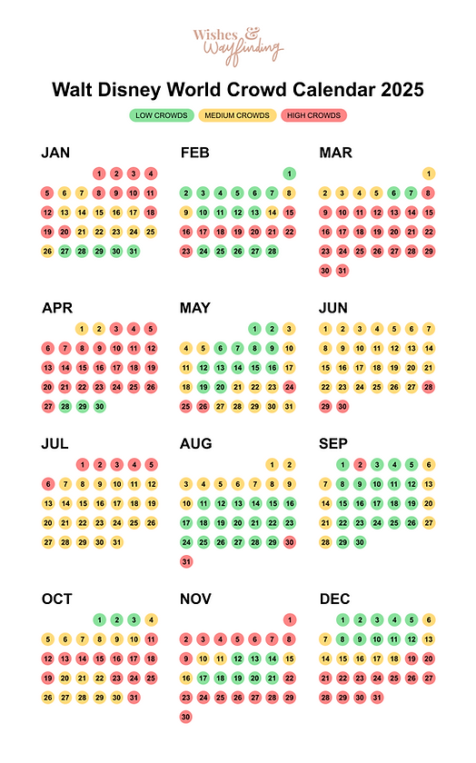 Wdw Attendance Calendar 2025