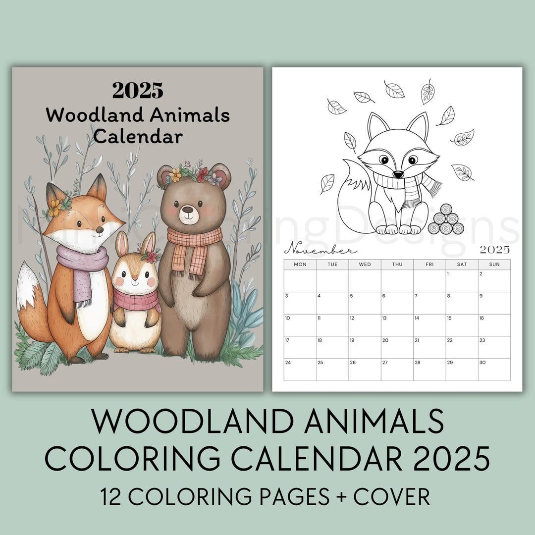 Free Printable 2025 Coloring Calendar For Adults Diy